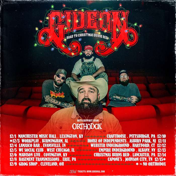 Gideon to tour in December